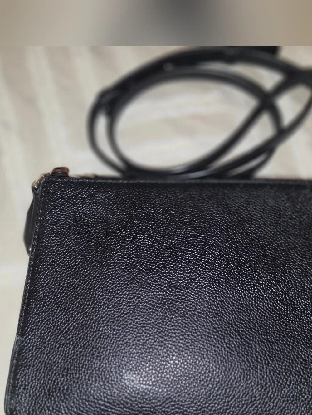 kate spade Black Pebbled Leather Crossbody with Gold Hardware